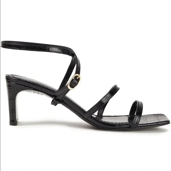 Maje Farrie Croc-Effect leather sandals Size 7 - Picture 4 of 15